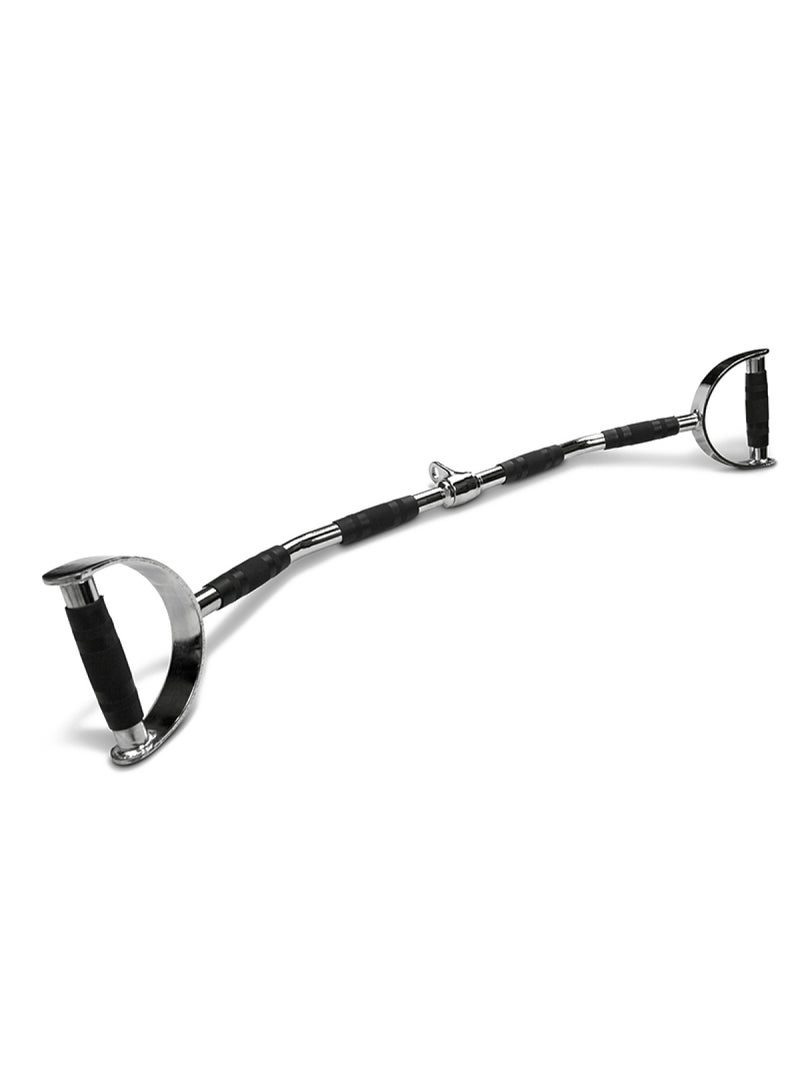 Elite Gym Cable Attachments - Lat Pull-Down Bar 95 cm Cambered D Handle - Image 2
